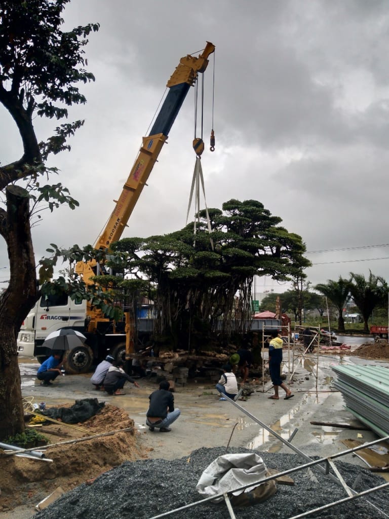 Hình ảnh xe cẩu Đinh Điểm tại Vincom Quảng Ngãi